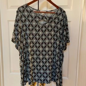 Kim Rogers size 3x top blue and teal